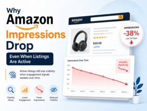 Why Amazon Impressions Drop Even When Listings Are Active Why Amazon Impressions Drop Even When Listings Are Active | Amazon Visibility Optimization